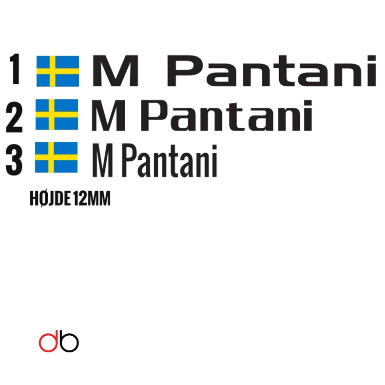 Stickers for the bike with Swedish flag (1 st , 4 stk.)